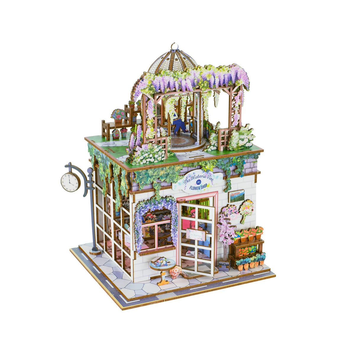 Hands Craft Model Kits > Other Model Kits Diy Miniature House Kit: Flower Shop 810101582554 WPZ2004