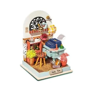 Hands Craft Model Kits > Other Model Kits DIY Miniature House Kit: Record Mood (Study) 850026738339 DS017