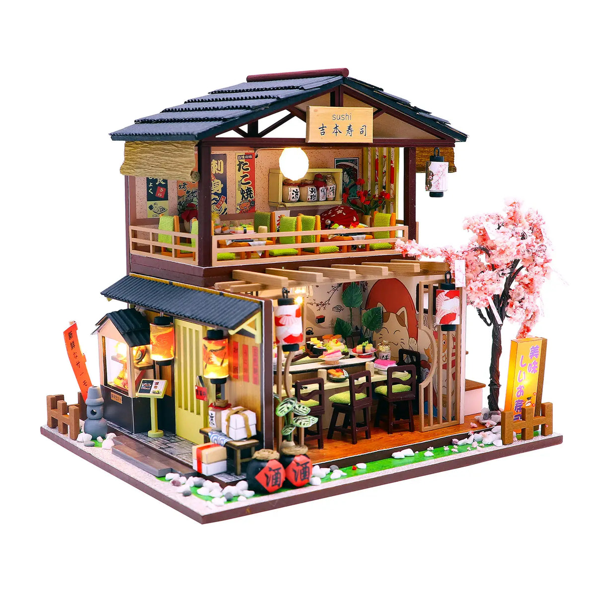 Hands Craft Model Kits > Other Model Kits Diy Miniature House Kit: Sushi House 810101582219 MIN105