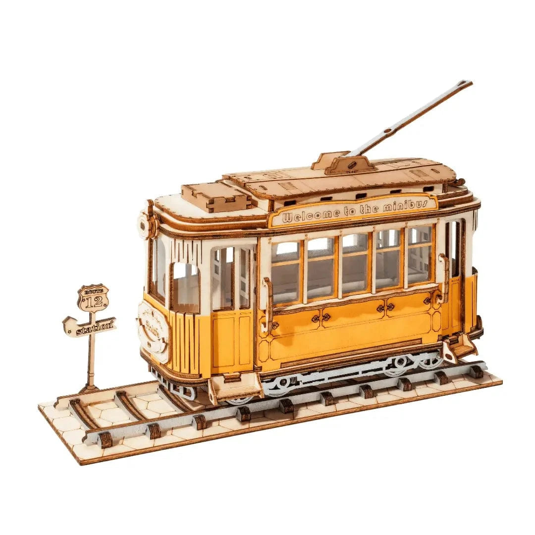 Hands Craft Puzzles > 3D Puzzles 3D Laser Cut Wooden Puzzle: Tramcar 850026738209 TG505