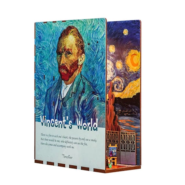 Hands Craft Puzzles > 3D Puzzles Hands Craft: DIY Book Nook Kit - Vincent's World 810101580970 HTQ113
