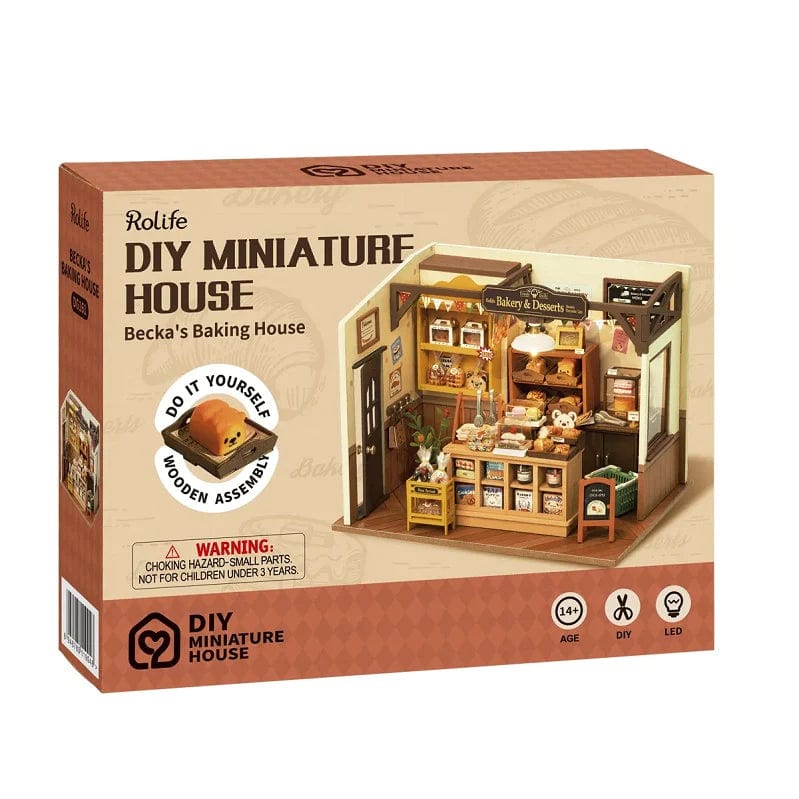 Hands Craft Puzzles > 3D Puzzles Hands Craft: DIY Miniature House Kit - Becka's Baking House 810101580819 DG161