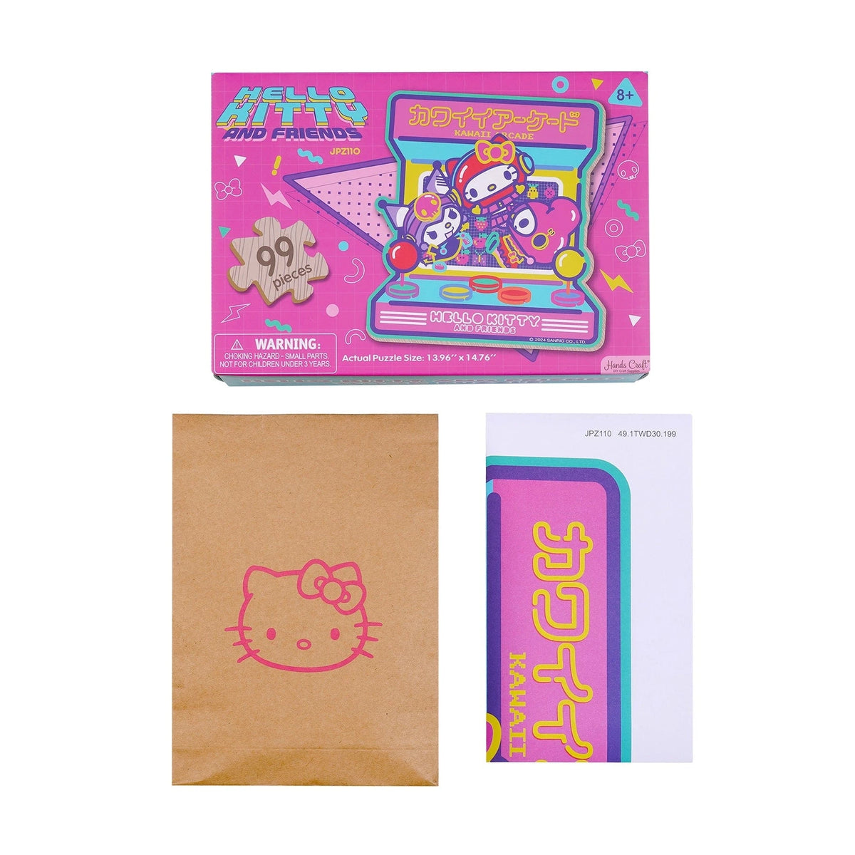 Hands Craft Puzzles > Jigsaw Puzzles Hello Kitty® and Friends Jigsaw Puzzle: Kawaii Arcade 810101581359 JPZ110