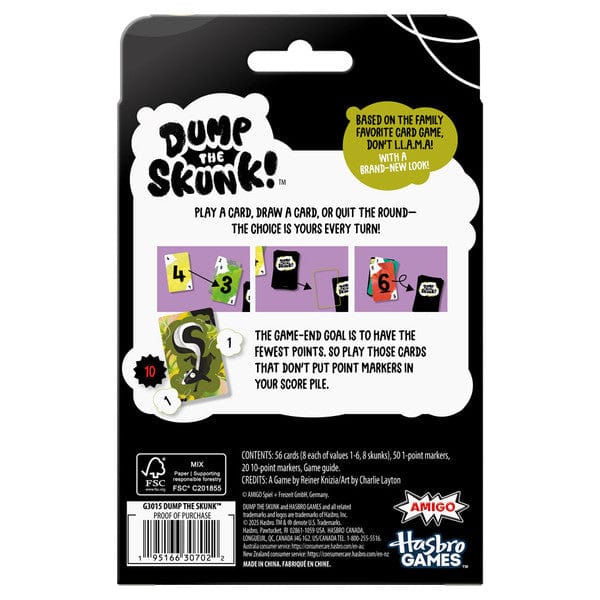 Hasbro Board Games > Card Games Dump the Skunk! 195166307022 HSBG3015