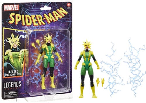 Hasbro Toys > Action Figures > Marvel Legends HASBRO COLLECTIBLES: MARVEL LEGENDS - SPIDER MAN RETRO COMICS - ELECTRO ( FRANCINE FRYE) ACTION FIGURE 5010996282729 HSBOG0788