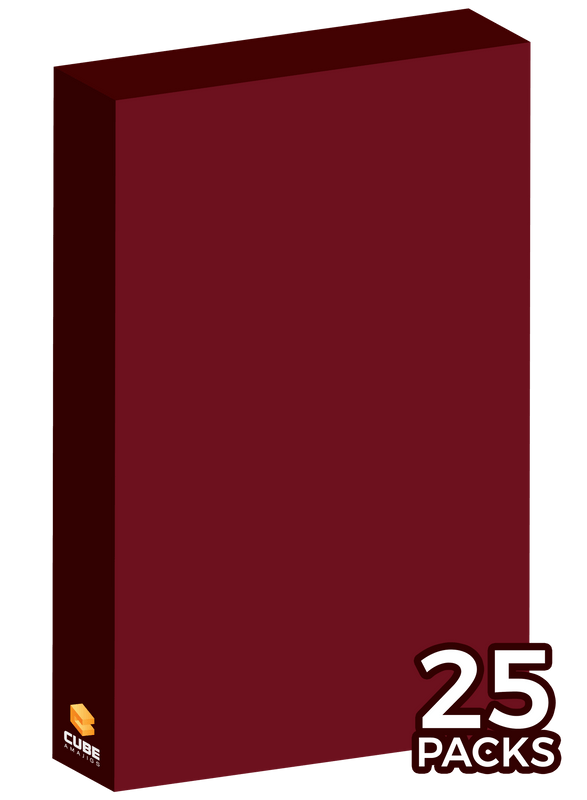 Hit Point Press Game Supplies > Card Boxes Cubeamajigs: Reusable Gaming Packs - Maroon (Set of 25) 304369863376 HPP CUCMJ-009
