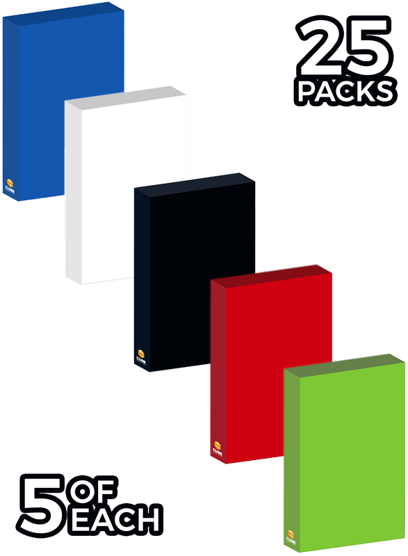 Hit Point Press Game Supplies > Card Boxes Cubeamajigs: Reusable Gaming Packs - WUBRG (Set of 25) 304369863413 HPP CUCMJ-015