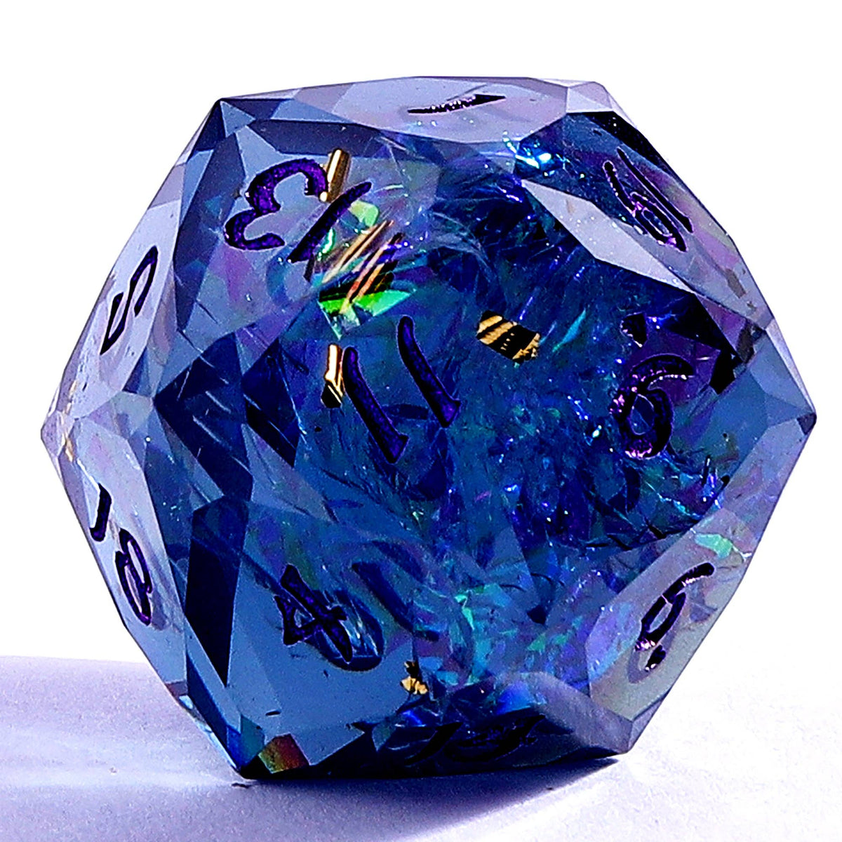 Hymgho Premium Dice Dice Captured Magic Luster Cut Resin - Starry Night Purple BRR112 BRR112