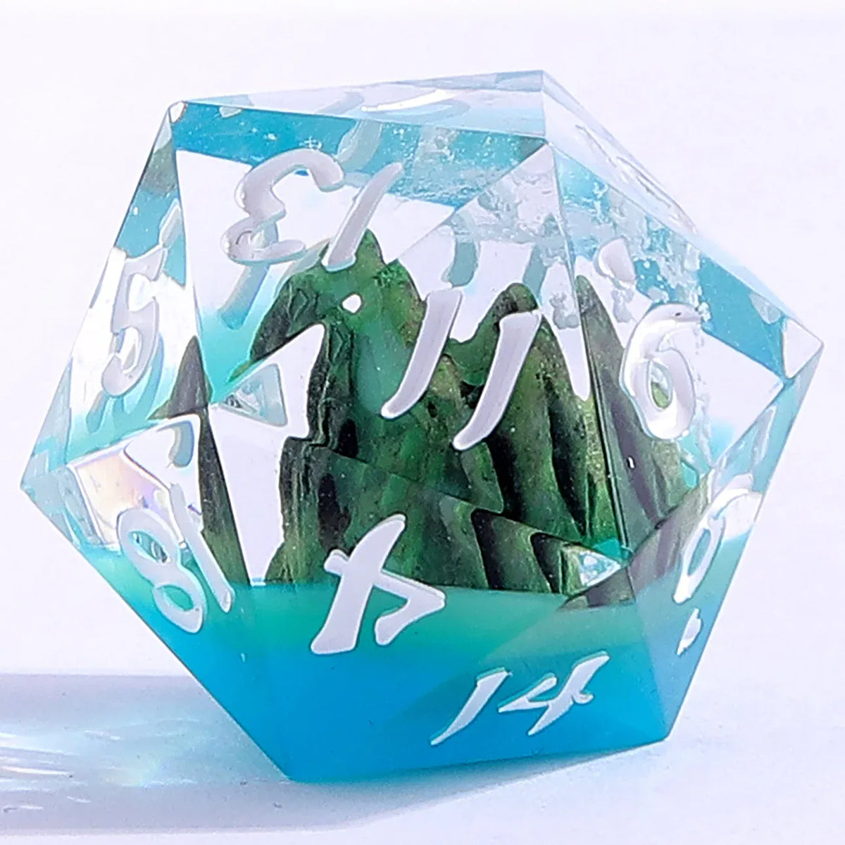 Hymgho Premium Dice Dice Captured Magic Sharp Edge Resin Dice Set - Mystic Peaks BRR103 BRR103