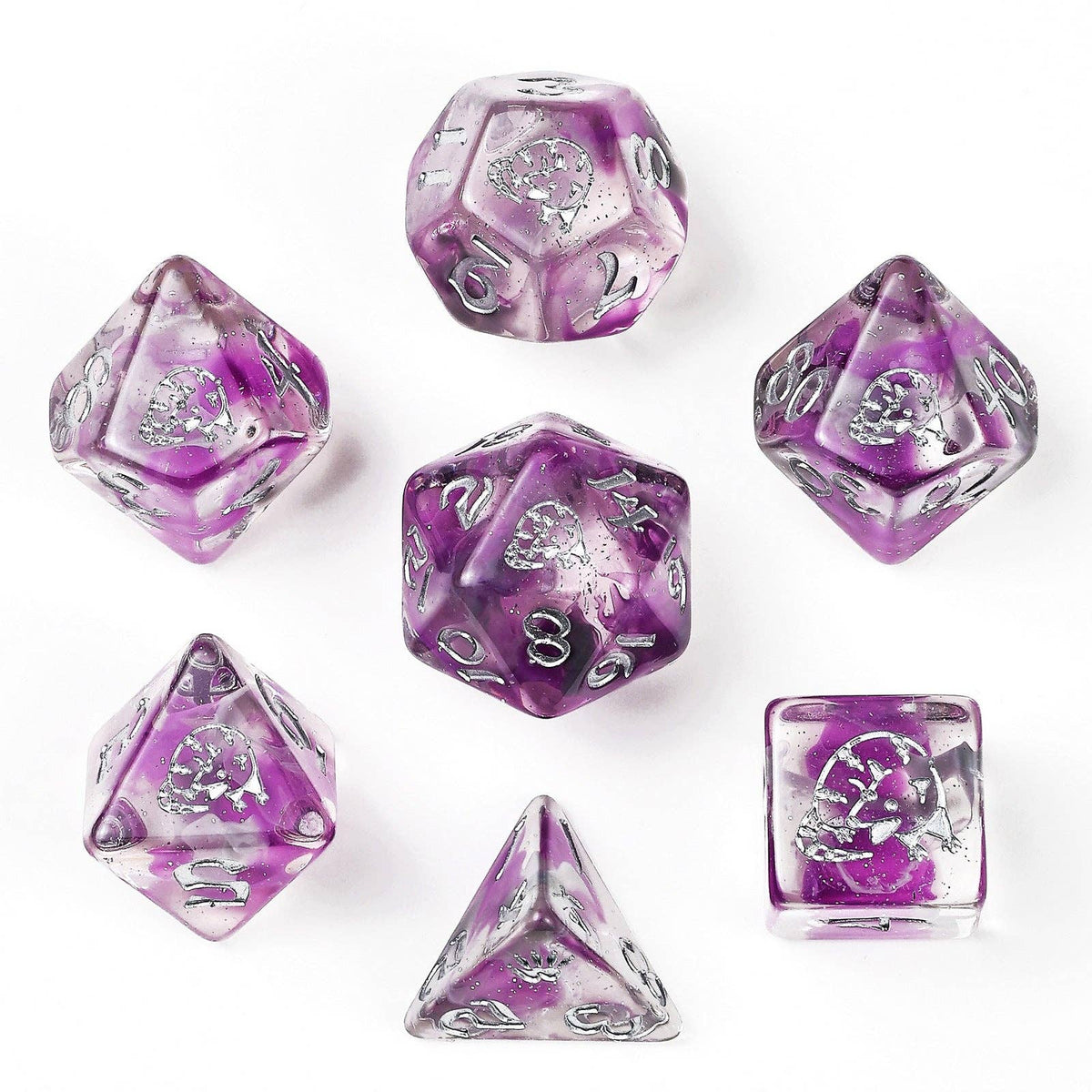 Hymgho Premium Dice Dice > Other Dice Wyrmforged Rollers Round Edge Resin RPG Dice Set - Opossum HY00498 HY00498