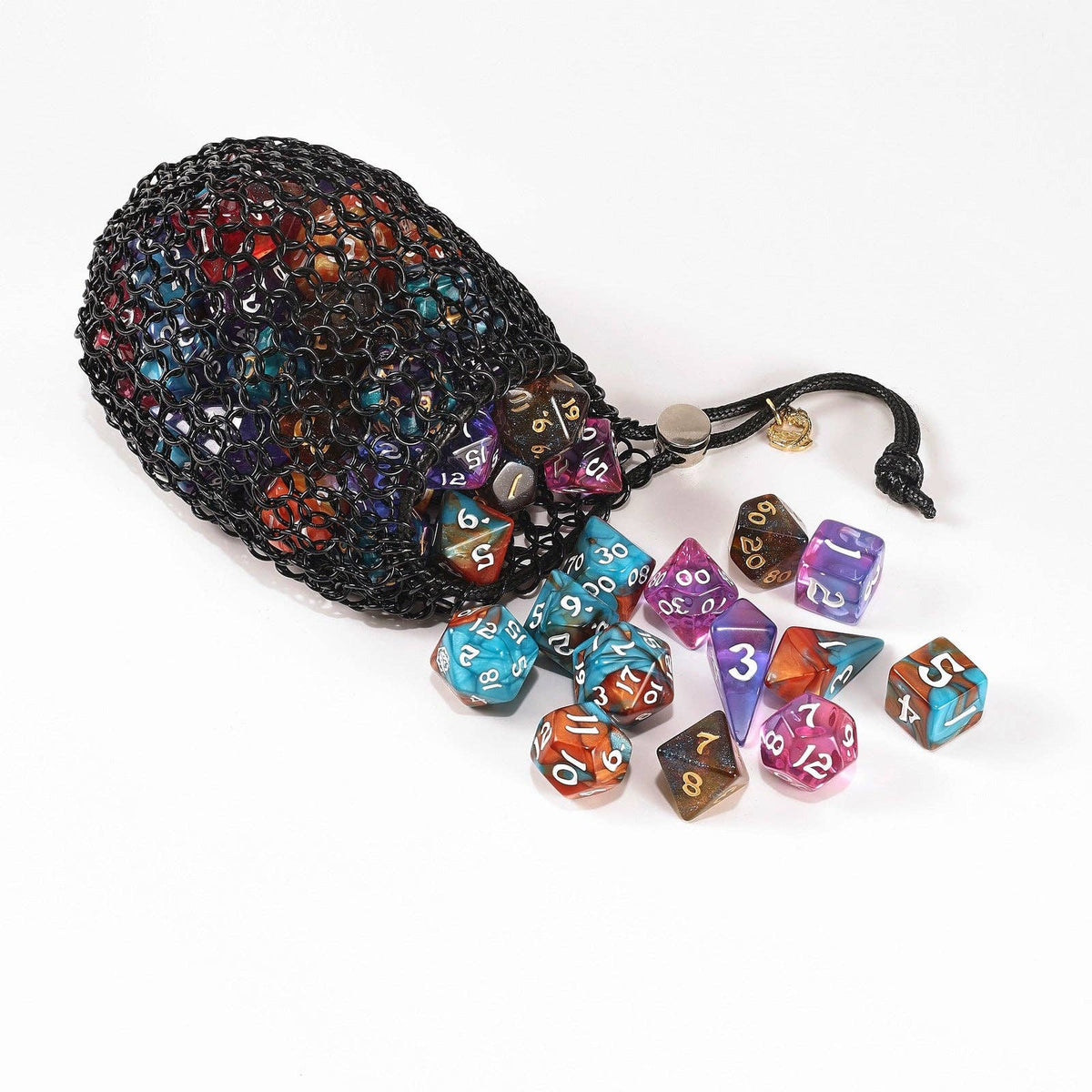 Hymgho Premium Dice Game Supplies > Dice Storage Hero's Chainmail Dice Bag - Black HY00340 HY00340