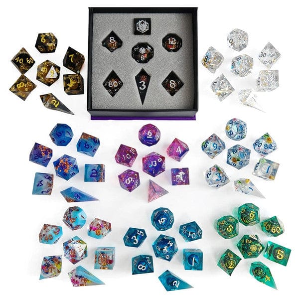 Hymgho Premium Gaming Dice > Other Dice 7-Set Mystery Sharp Edge Resin HY00243 HYO0243