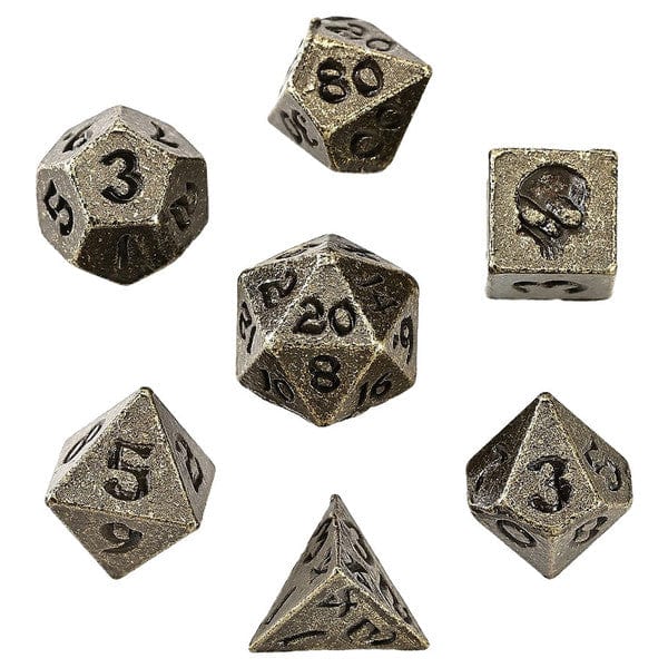 Hymgho Premium Gaming Dice > Other Dice 7-Set Unseelie (Potion Bottle) Mini Metal: Ancient Bronze HY00401 HYO0401