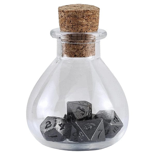 Hymgho Premium Gaming Dice > Other Dice 7-Set Unseelie (Potion Bottle) Mini Metal: Gunmetal HY00403 HYO0403