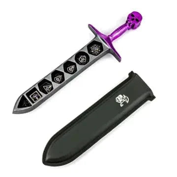 Hymgho Premium Gaming Dice > Other Dice Grim Dagger Dice Case with Sheath Cover - Purple HY00200 HY00200