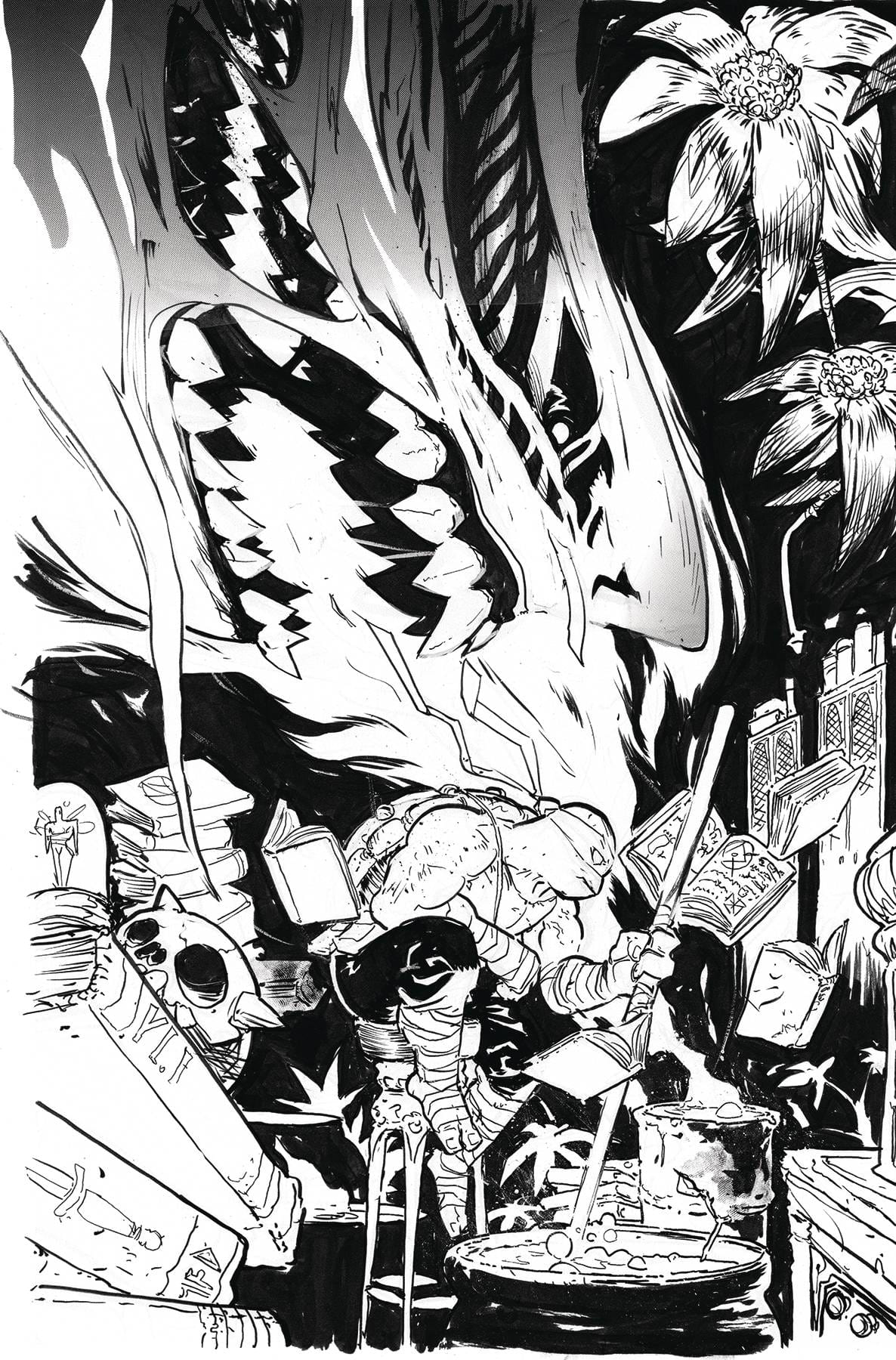 IDW Comic Books > Incentives TMNT ONGOING #146 CVR D 1:25 INCV ROSSMO B&W 82771400271314641 OCT231352