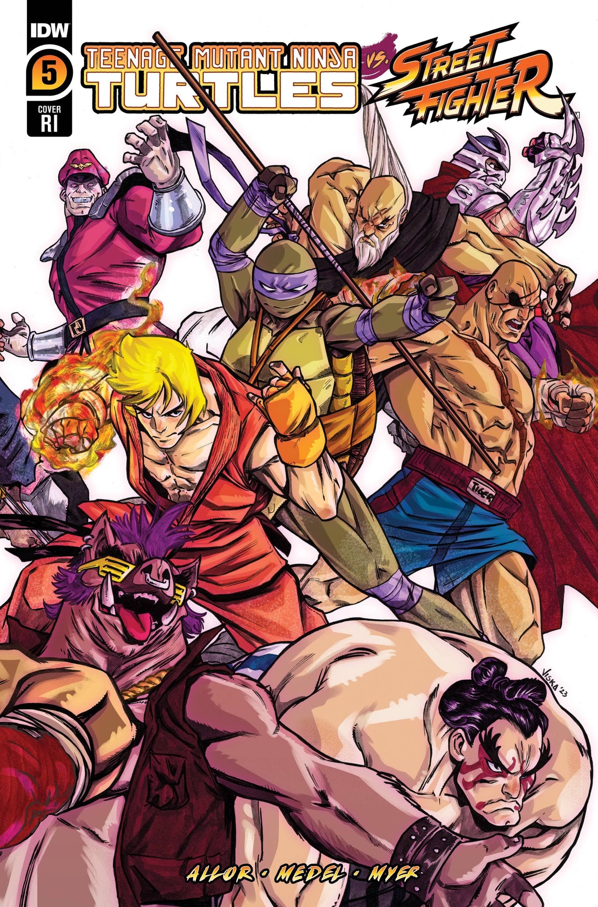IDW Comic Books > Incentives TMNT VS. STREET FIGHTER #5 (OF 5) CVR D 1:25 INCV VAR FEDERICI 82771403153900541 AUG231442