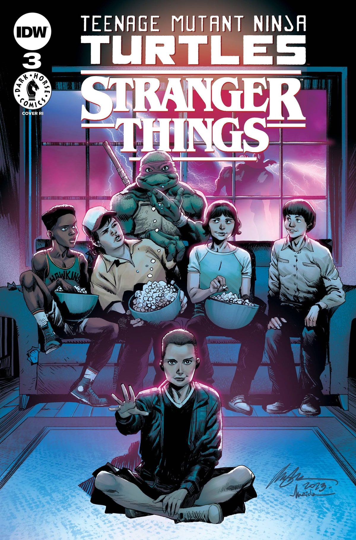 IDW Comic Books > Incentives TMNT X STRANGER THINGS #3 CVR G 1:100 ALBUQUERQUE 82771403176800371 JUL231266