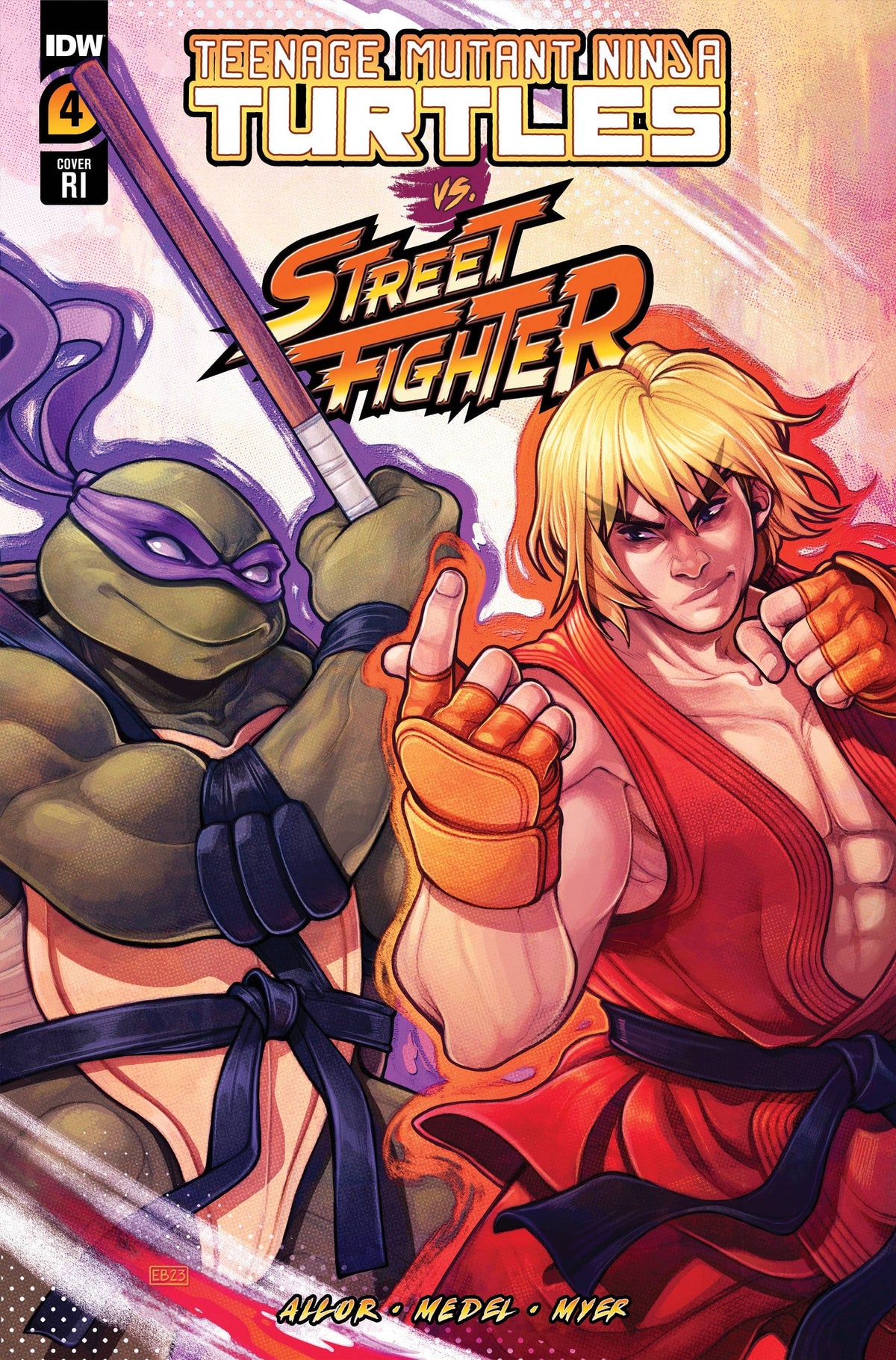 IDW Comic Books TMNT VS. STREET FIGHTER #4 (OF 5) CVR E 1:50 INCV BEALS 82771403153900451