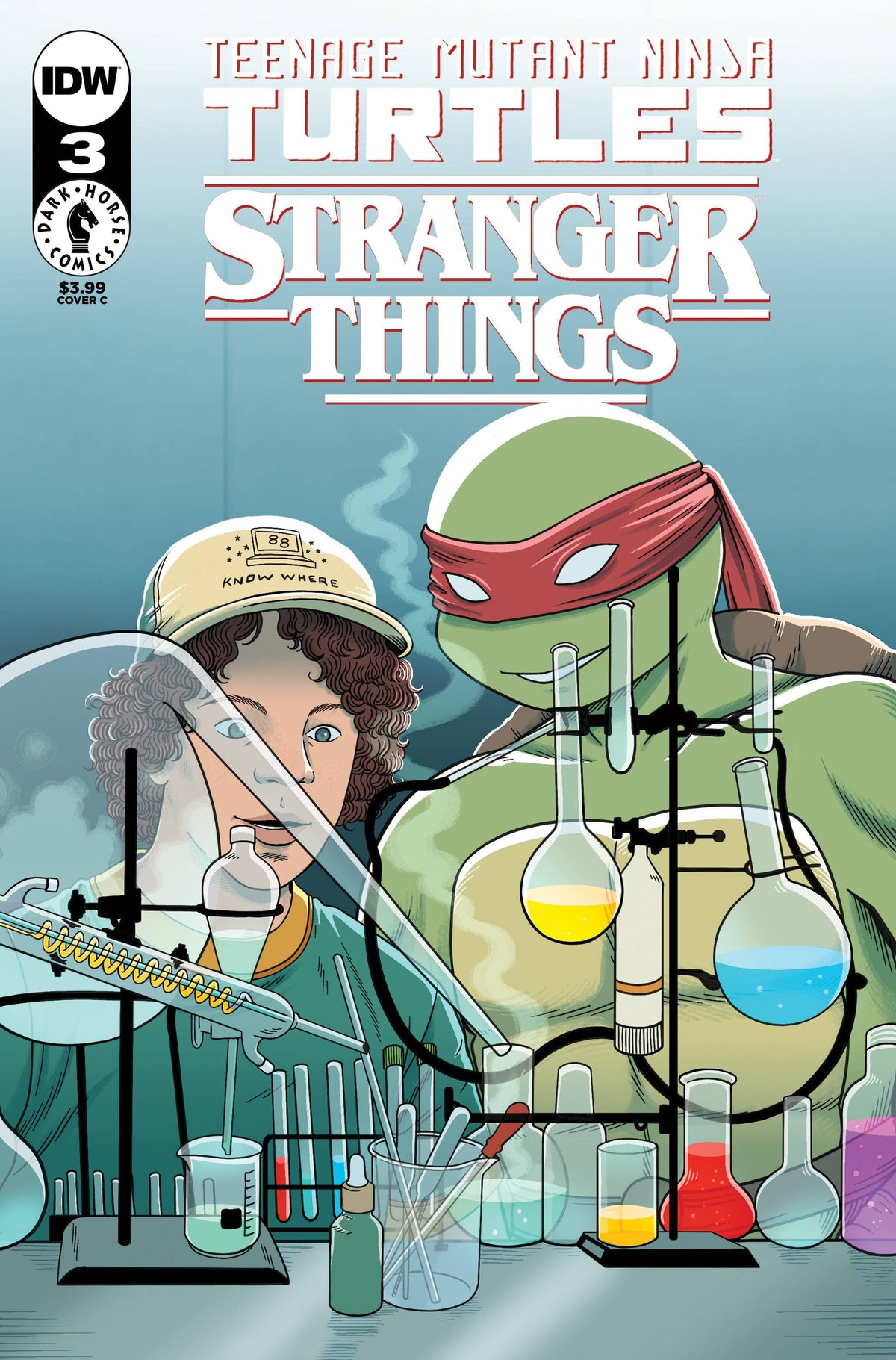 IDW Comic Books TMNT X STRANGER THINGS #3 CVR C WOODALL 82771403176800331 JUL231262