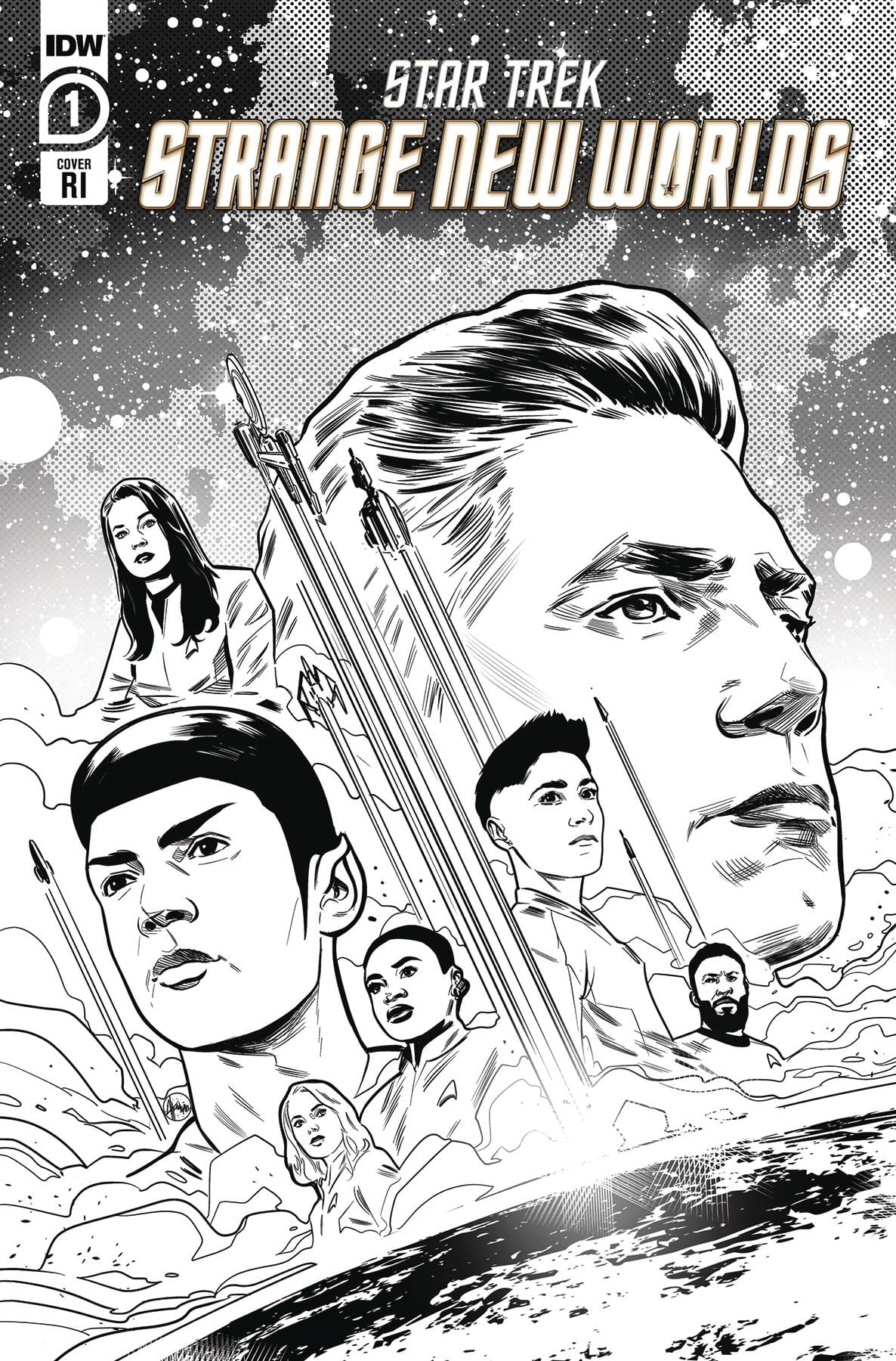IDW-PRH Comic Books > Incentives STAR TREK SNW SCORPIUS RUN #1 CVR D 1:10 INCV VAR HERNANDEZ B&W 82771403174400141 JUN231473