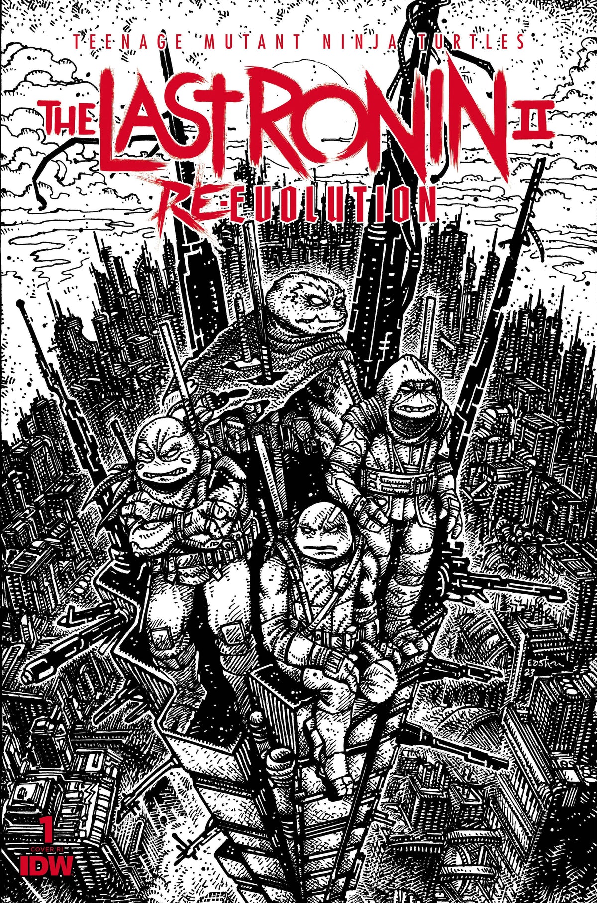 IDW-PRH Comic Books > Incentives TMNT THE LAST RONIN II RE EVOLUTION #1 CVR I 1:100 INCV EASTMA VAR '82771403180500181 DEC231058