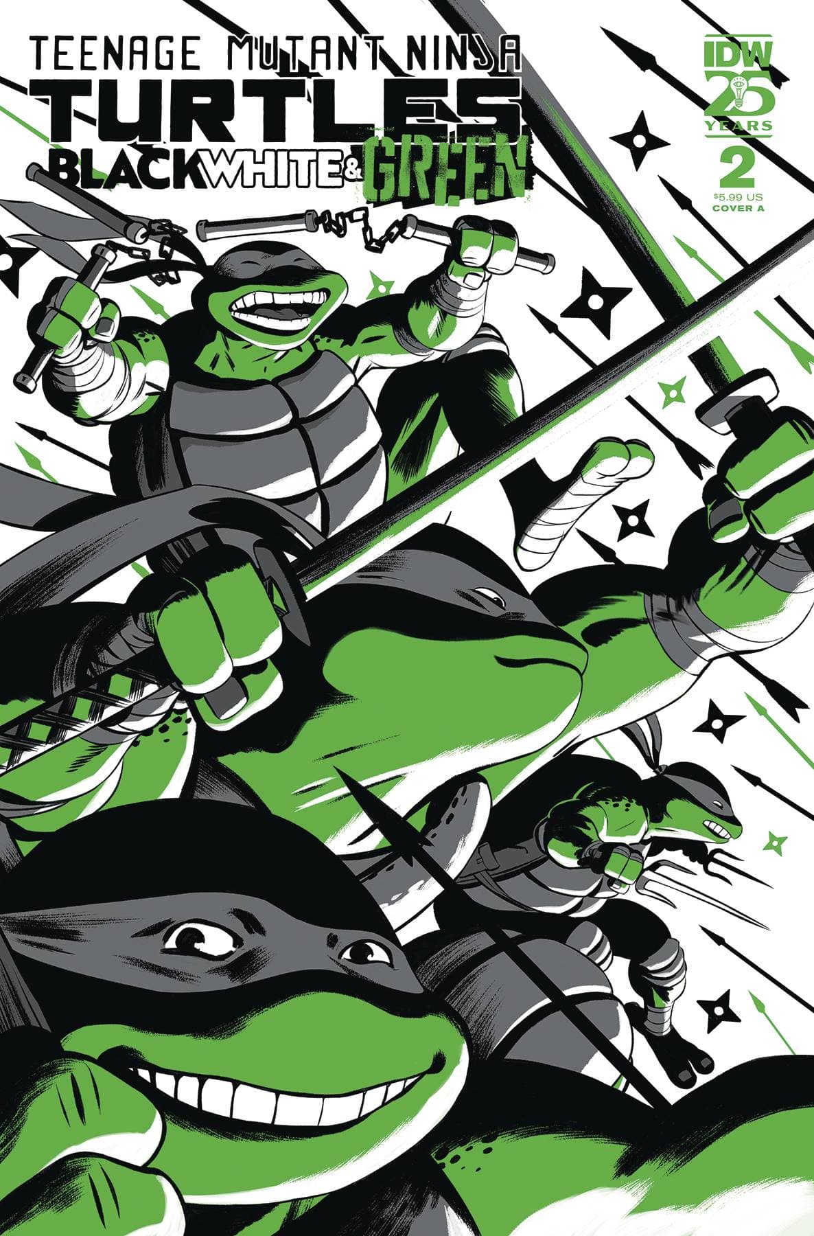 IDW-PRH Comic Books TMNT BLACK WHITE & GREEN #2 CVR A RODRIGUEZ 82771403298700211 APR241146