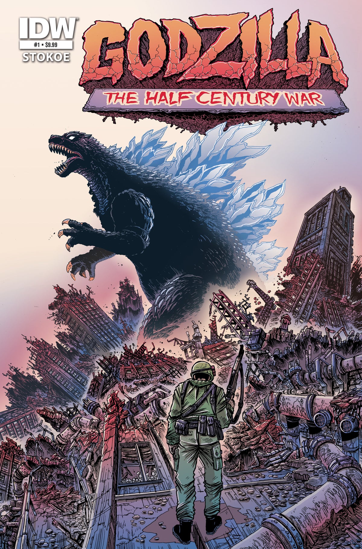 IDW Publishing Comic Books Godzilla 70th Anniversary Foil Classics: Godzilla: The Half-Century War #1 Cover A (Stokoe) 82771403427100111 PRH-82771403427100111