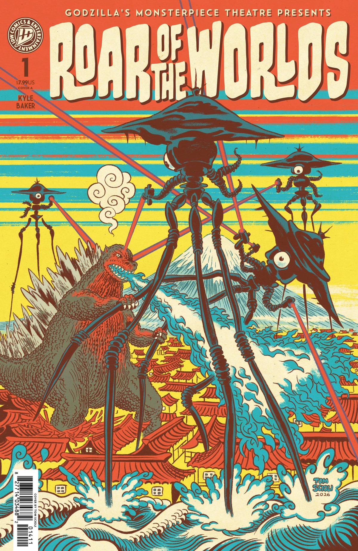 IDW Publishing Comic Books Godzilla's Monsterpiece Theatre Presents: Roar of the Worlds Cover A (Scioli) (Release Date: 08/12/2026) 82771403576600111 PRH-82771403576600111