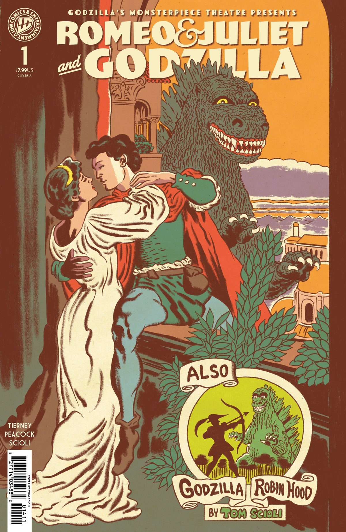 IDW Publishing Comic Books Godzilla’s Monsterpiece Theatre Presents: Romeo & Juliet & Godzilla Cover A (Scioli) 82771403519300111 PRH-82771403519300111