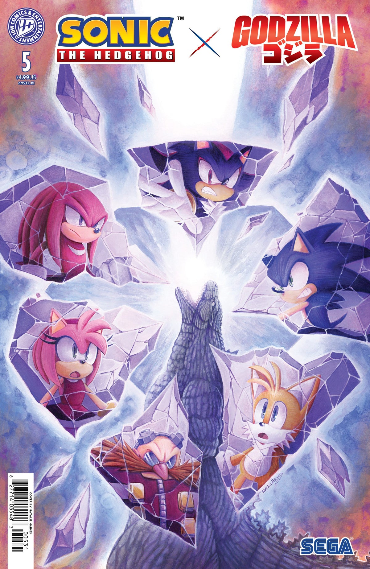 IDW Publishing Comic Books > Incentives Sonic the Hedgehog x Godzilla #5 Variant RI (15) (Haines) (Release Date: 12/16/2026) 82771403548300531 PRH-82771403548300531