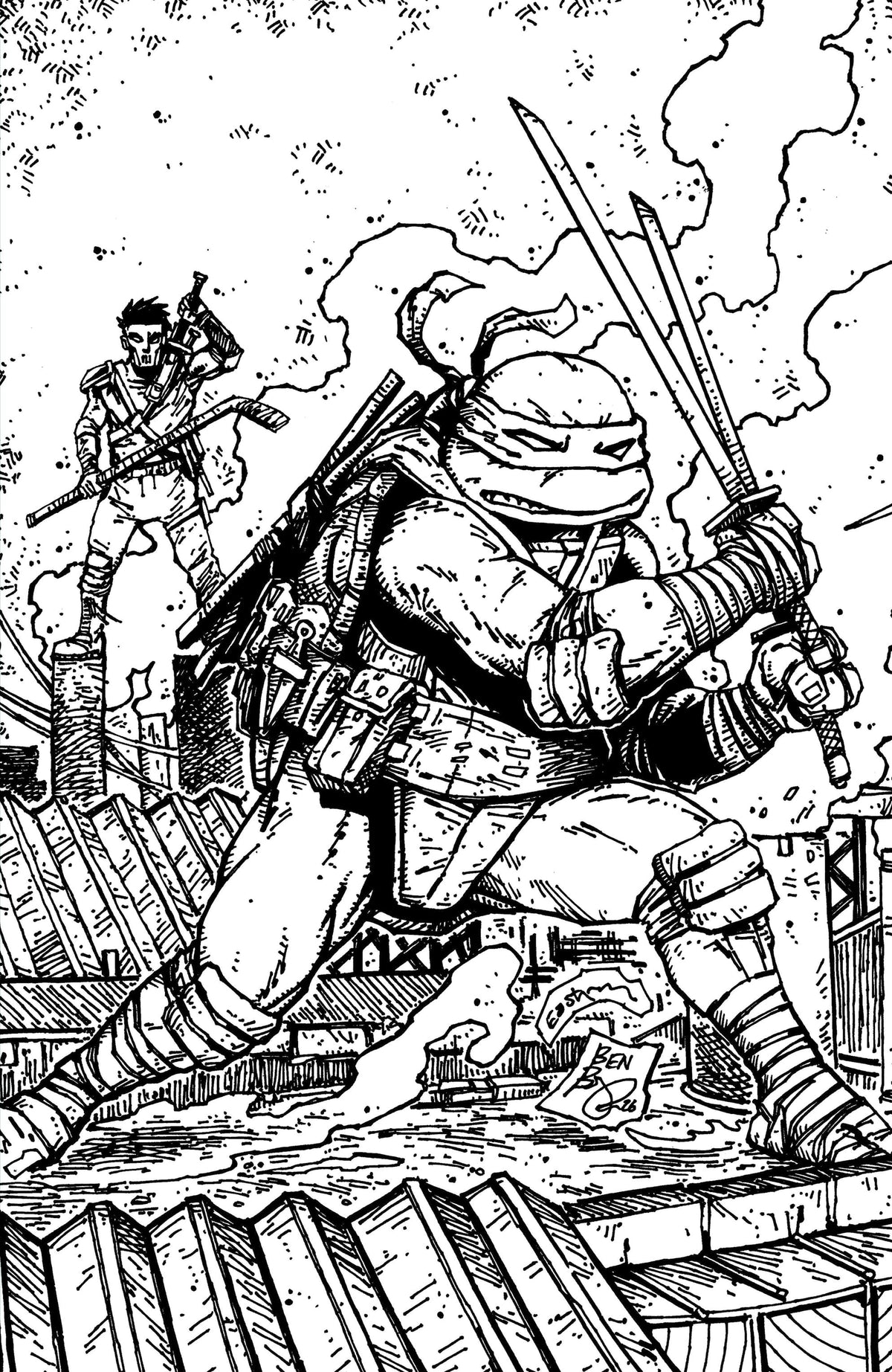 IDW Publishing Comic Books > Incentives Teenage Mutant Ninja Turtles #21 1:10 INCV Variant RI (Eastman & Bishop B&W Full Art) (Release Date: 08/19/2026) 82771403315102151 PRH-82771403315102151