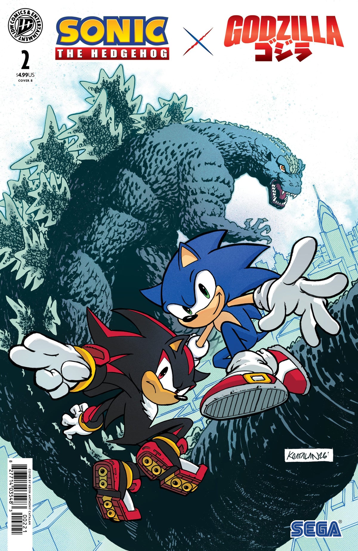 IDW Publishing Comic Books Sonic the Hedgehog x Godzilla #2 Variant B (Catalan) (Release Date: 09/02/2026) 82771403548300221 PRH-82771403548300221
