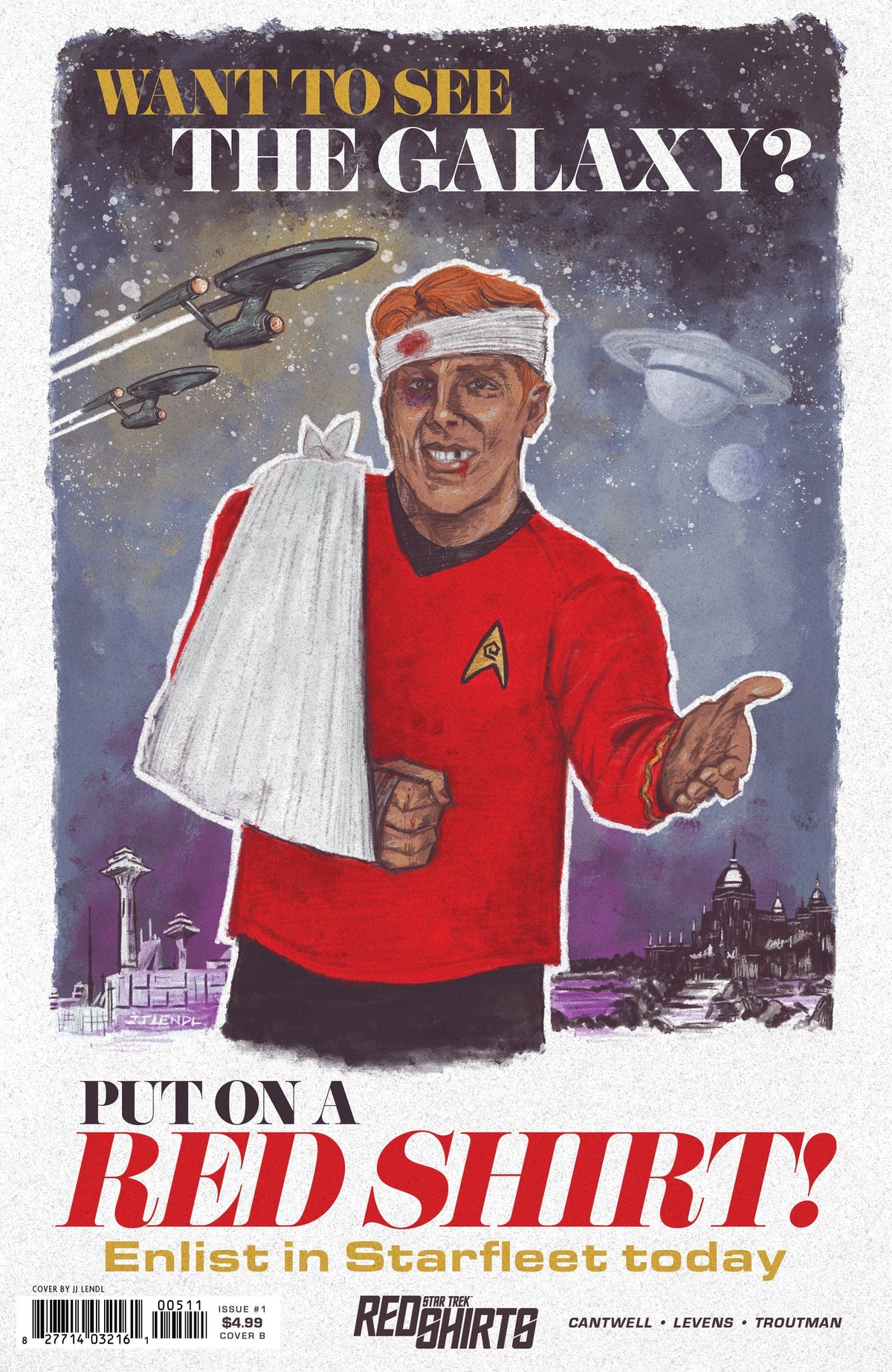 IDW Publishing Comic Books Star Trek: Red Shirts #1 Variant B (Lendl Federation Recruitment) 82771403430100121 PRH-82771403430100121