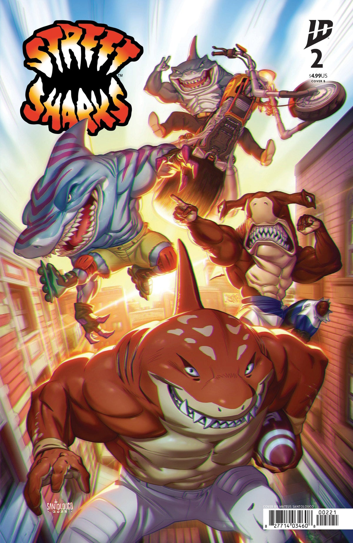 IDW Publishing Comic Books Street Sharks #2 Variant B (Santolouco) 82771403460800221 PRH-82771403460800221