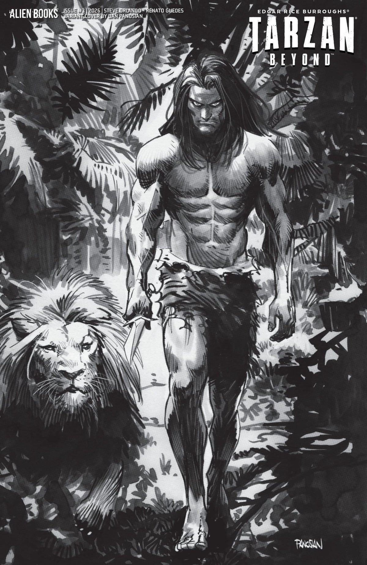 IDW Publishing Comic Books Tarzan Beyond #3 Variant D (Panosian B&W) (Release Date: 09/09/2026) 73238818474300341 PRH-73238818474300341