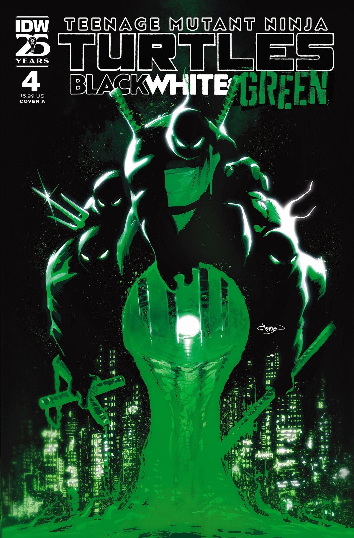 IDW Publishing Comic Books Teenage Mutant Ninja Turtles: Black, White, and Green #4 Cover A (Gleason) 82771403298700411 PRH-82771403298700411