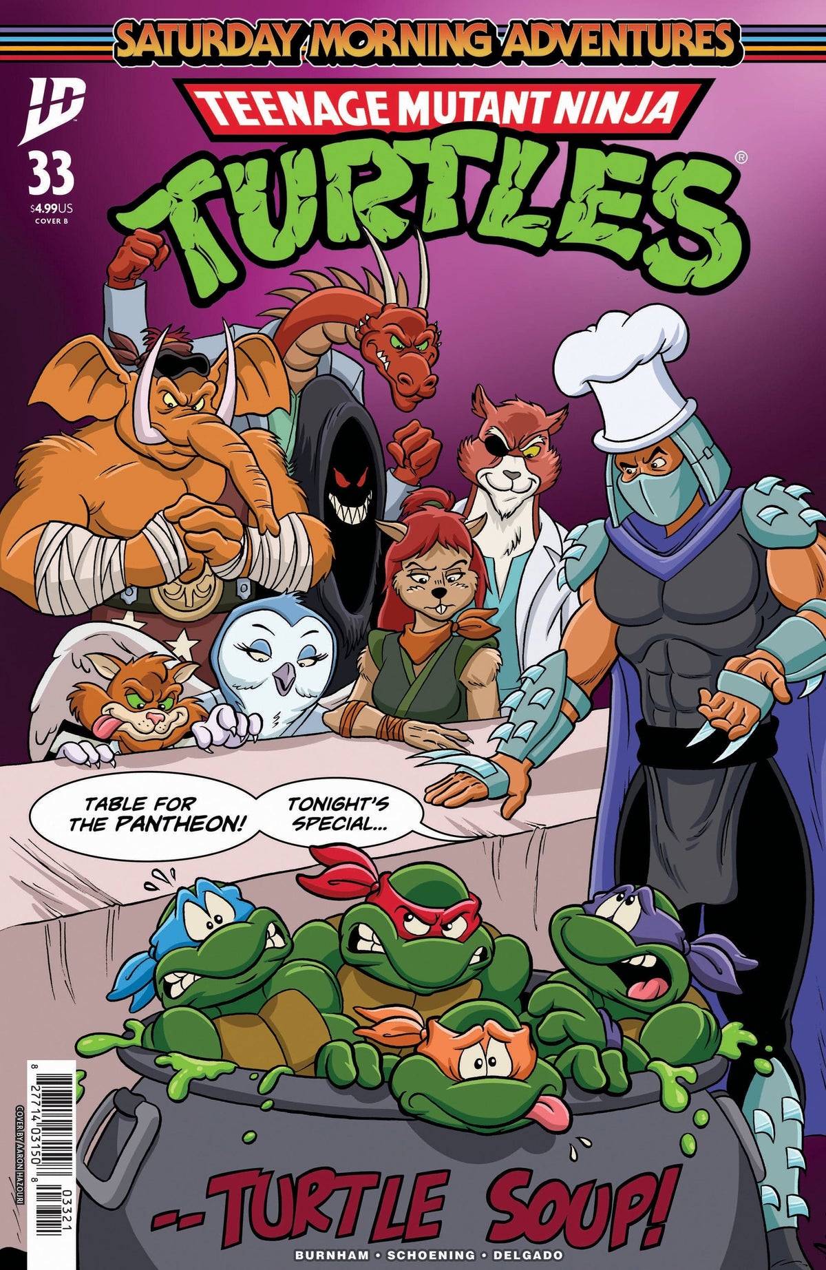 IDW Publishing Comic Books Teenage Mutant Ninja Turtles: Saturday Morning Adventures #33 Variant B (Hazouri) 82771403150803321 PRH-82771403150803321