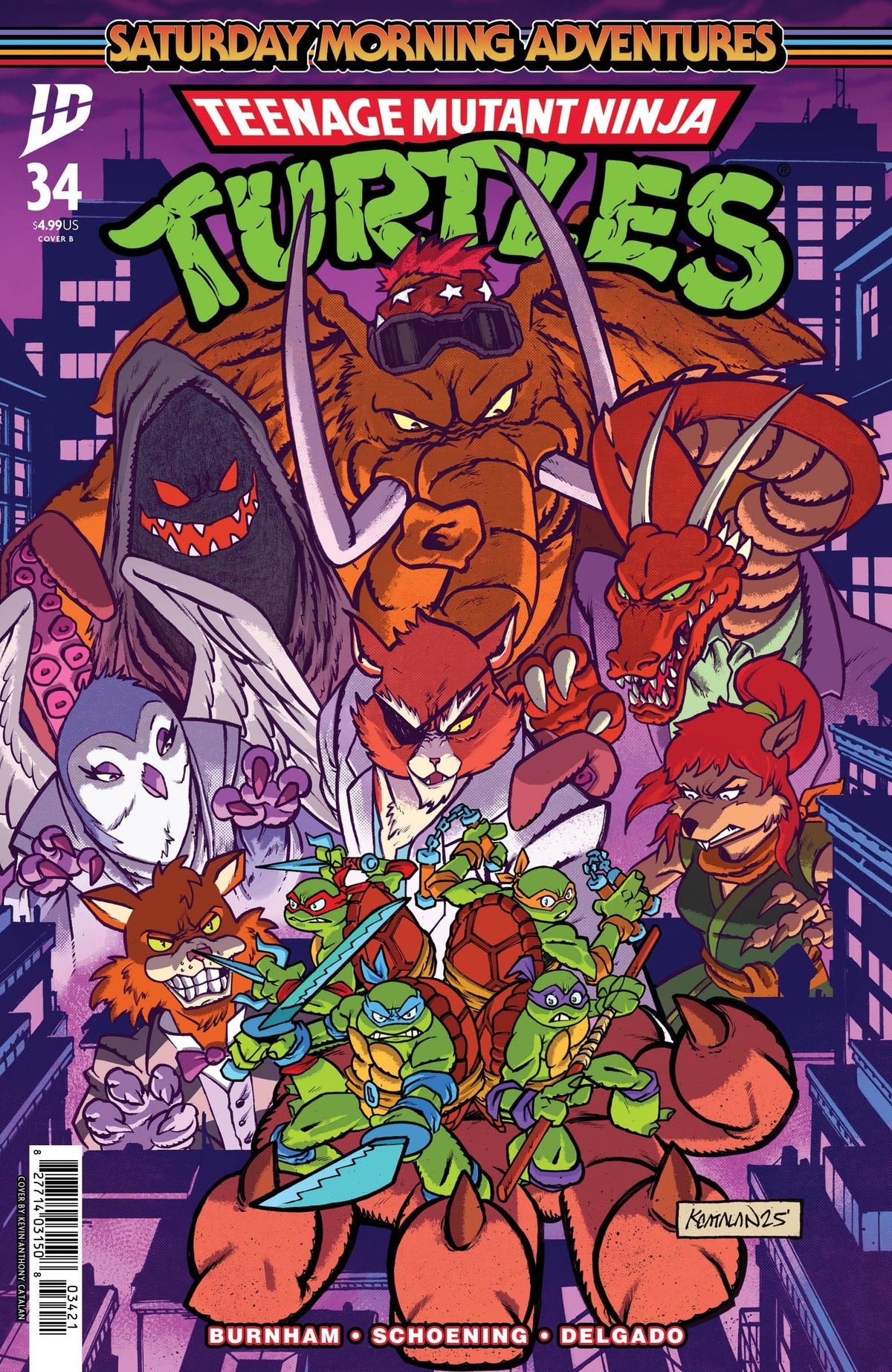 IDW Publishing Comic Books Teenage Mutant Ninja Turtles: Saturday Morning Adventures #34 Variant B (Catalan) 82771403150803421 PRH-82771403150803421
