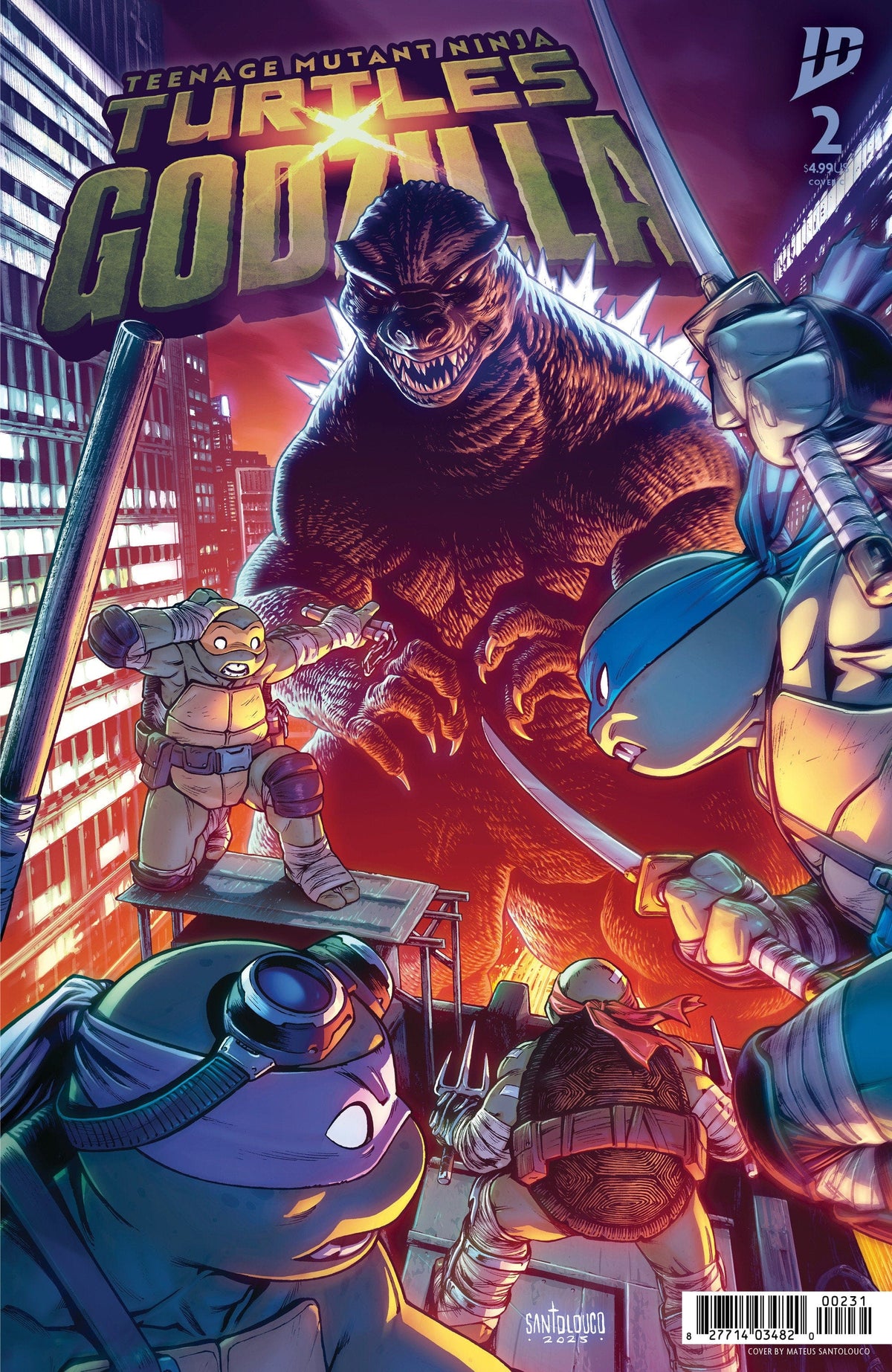 IDW Publishing Comic Books Teenage Mutant Ninja Turtles x Godzilla #2 Variant C (Santolouco) 82771403482000231 PRH-82771403482000231
