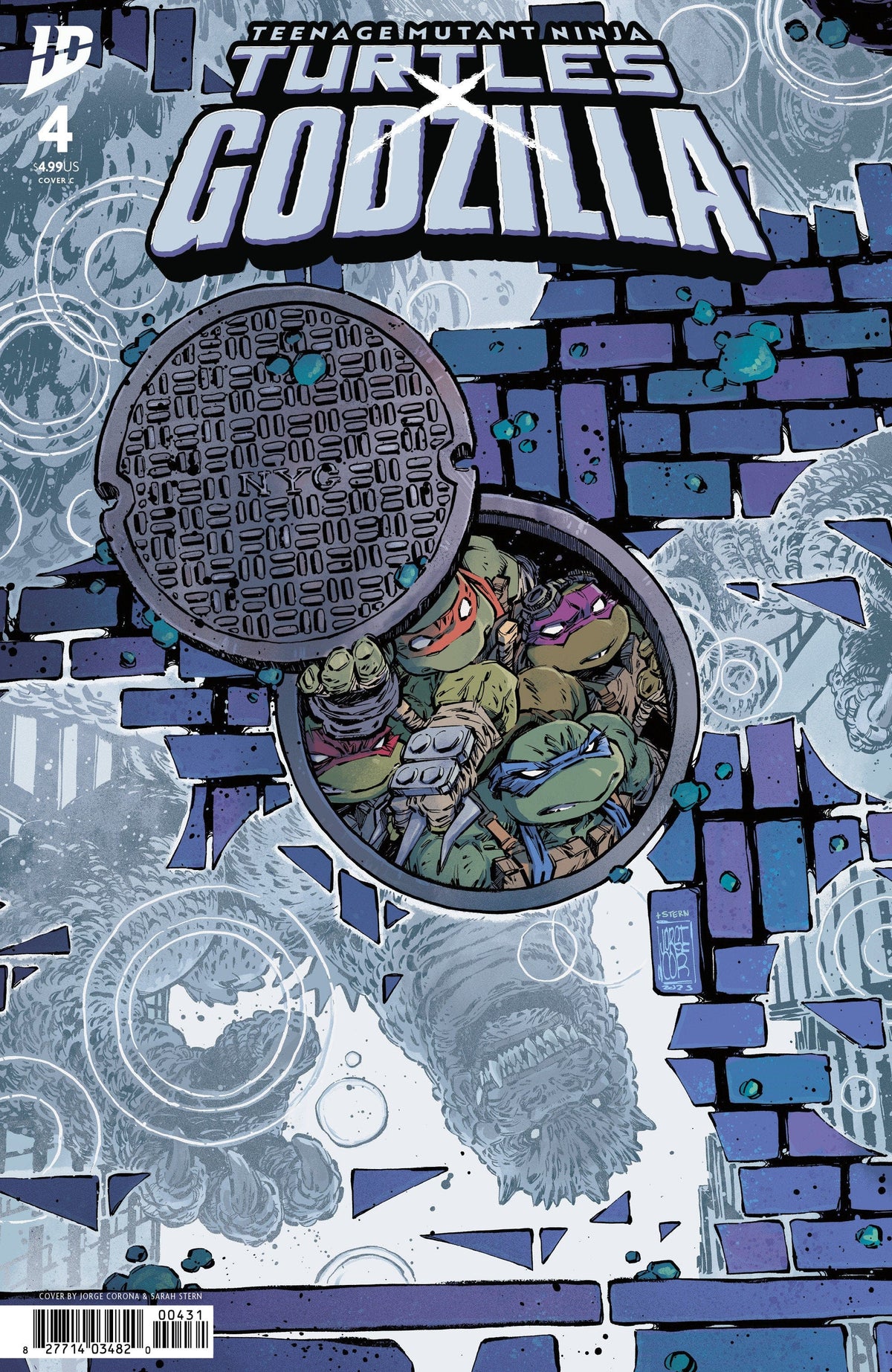 IDW Publishing Comic Books Teenage Mutant Ninja Turtles x Godzilla #4 Variant C (Corona) 82771403482000431 PRH-82771403482000431