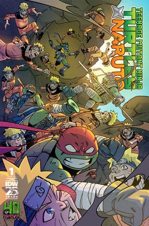 IDW Publishing Comic Books TEENAGE MUTANT NINJA TURTLES X NARUTO #1 VARIANT 40TH ANNIVERSARY (DUNCAN) 82771403359500411 PRH-82771403359500411