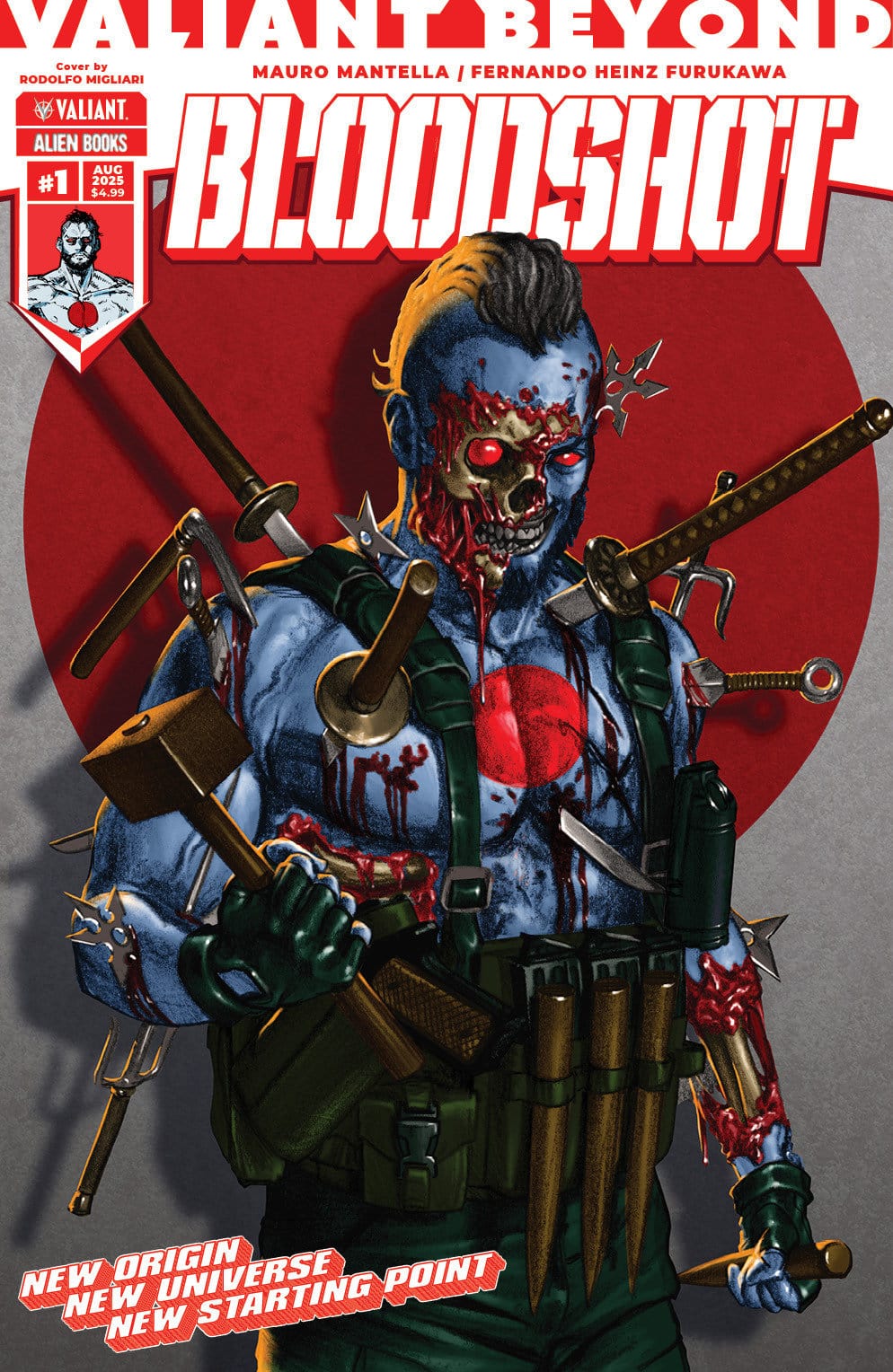 IDW Publishing Comic Books Valiant Beyond: Bloodshot #1 Cover A (Migliari) 73238818114800111 PRH-73238818114800111