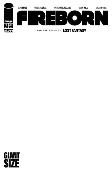 Image Comics Comic Books FIREBORN #1 CVR E BLANK SKETCH VAR 70985304615800151 0226IM0291