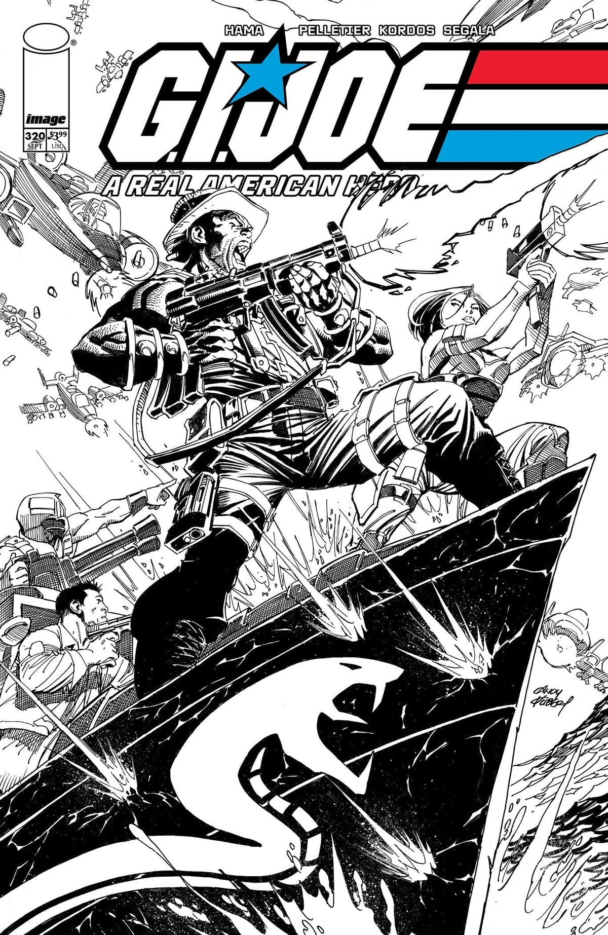 Image Comics Comic Books GI JOE A REAL AMERICAN HERO #320 CVR B ANDY KUBERT B&W VAR 70985303878832021 0725IM342