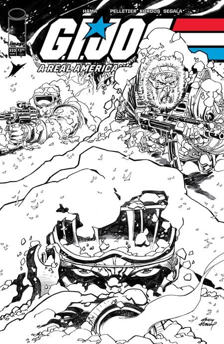 Image Comics Comic Books GI JOE A REAL AMERICAN HERO #322 CVR B ANDY KUBERT B&W VAR 70985303878832221 0925IM0345