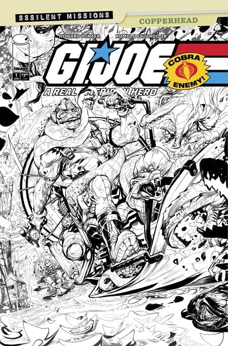 Image Comics Comic Books > Incentives GI JOE A REAL AMERICAN HERO SSSILENT MISSIONS COPPERHEAD #1 (ONE SHOT) CVR C INC 1:10 HOWARD PORTER B&W VAR 70985304625700131 0226IM0343