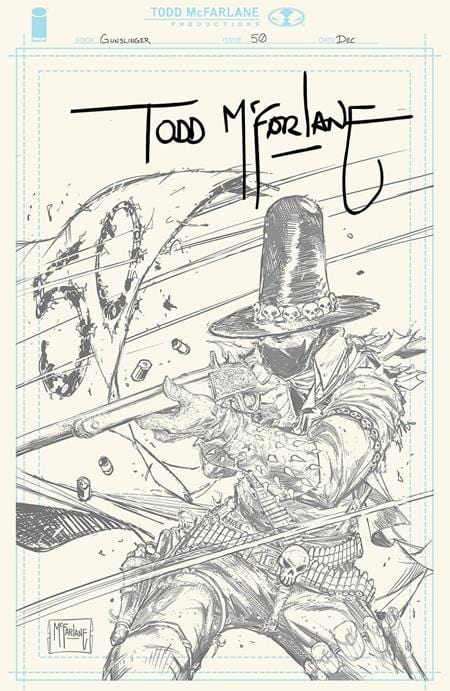 Image Comics Comic Books > Incentives GUNSLINGER SPAWN #50 CVR H INC 1:1000 TODD MCFARLANE SIGNED PENCIL VAR 70985303221205081 1025IM0259