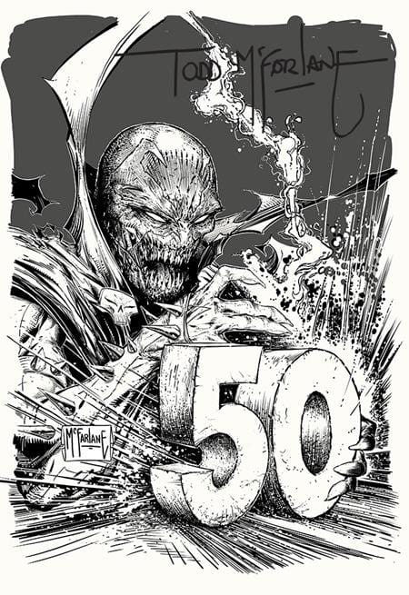 Image Comics Comic Books > Incentives KING SPAWN #50 CVR F INC 1:250 TODD MCFARLANE INKS VAR 70985303170305061 0825IM0261