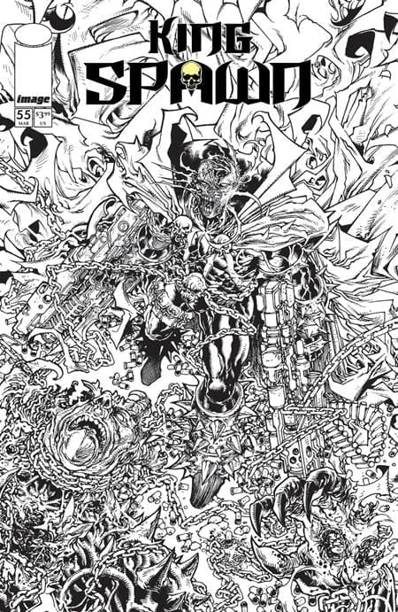 Image Comics Comic Books KING SPAWN #55 CVR B HARVEY TOLIBAO B&W VAR 70985303170305521 0126IM0398